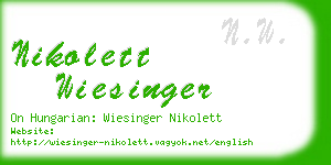 nikolett wiesinger business card